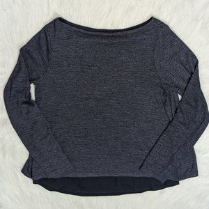 Land's End Split-Back Long Sleeve Top, S